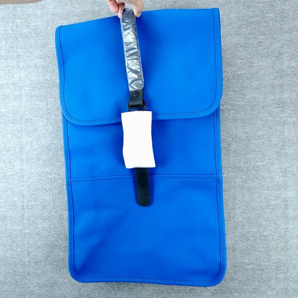 Rains Backpack Blue W3 NWT  19.5x12x4.5 with magnet closure main image 2